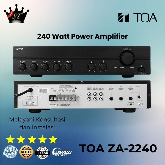 TOA ZA-2240 ZA2240 Power Amplifier 100V 240 watt 100 Volt Amply Ampli