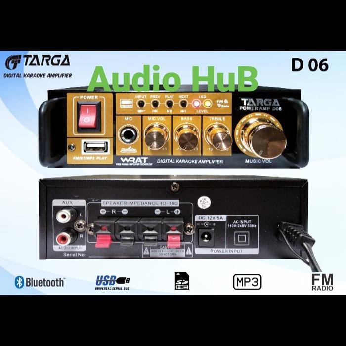 AMPLI KARAOKE TARGA TR D 06 AMPLIFIER MINI TARGA TRD06 USB BLUETOOTH