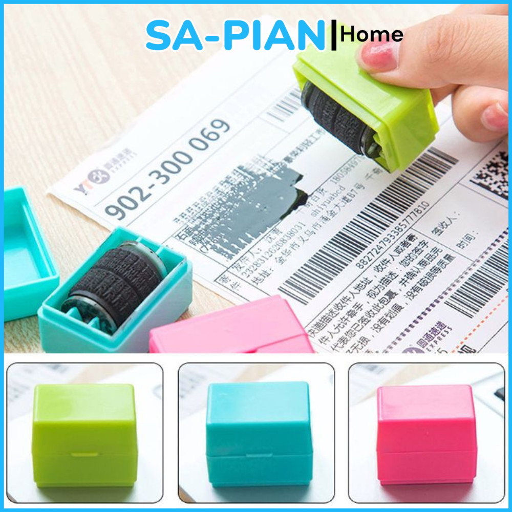 

penghapus alamat resi roller stempel pelindung data roller penghapus identitas stamp roller