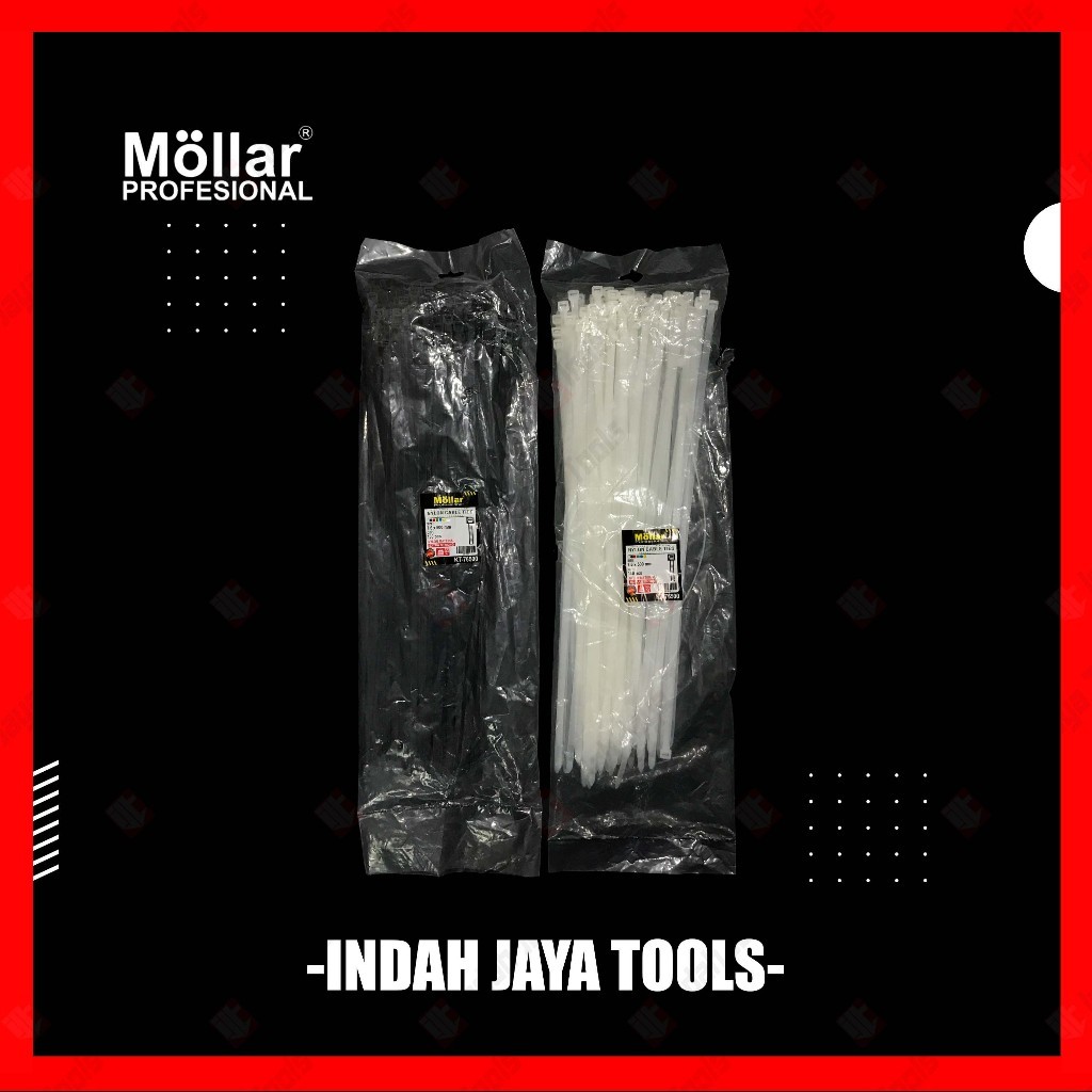

MOLLAR Cable Ties 7.6 x 500 mm HITAM PUTIH Kabel Tie 50 cm Pengikat Strap Nylon
