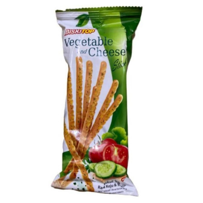

BISKITOP VEGETABLE STICK 50gr CHEESE BISKUIT CEMILAN ANAK SAYURAN KEJU - VEGETABLE