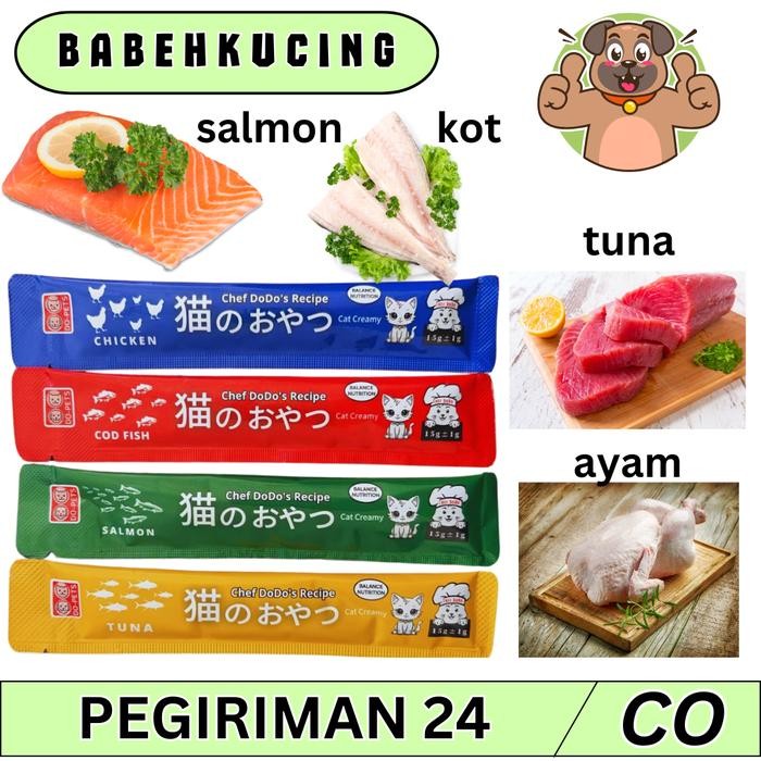 

babepetshop SNACK CREAMY MAKANAN PENGGEMUK NAFSU MAKAN CEMILAN KUCING DO PETS SNACK KUCING BASAH STICK 16 GRAM - ayam