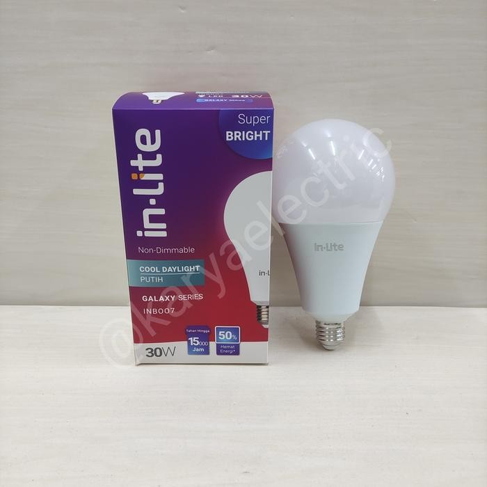 LAMPU BOHLAM LED BULB IN-LITE INLITE IN LITE 30WATT 30 WATT INB007 - Putih