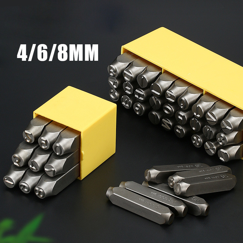 

Ukuran 4mm 6mm 8mm Steel Stamp Number Letter Punch Set 36pcs Angka Dan Huruf Ketok Besi Numbers Alphabets Printing Tool