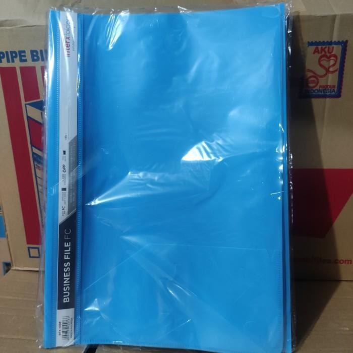 

AHHA Business File Folder F4 Folio map tulang plastik - Biru