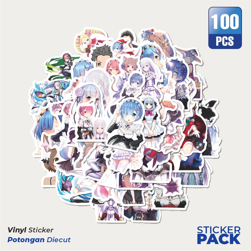 

Stiker Vinyl Stiker Anime Re:Zero: Starting Life in Another World Waterproof Aesthetic- Untuk Laptop, Motor, dan Helm - Paper Stationery Pack