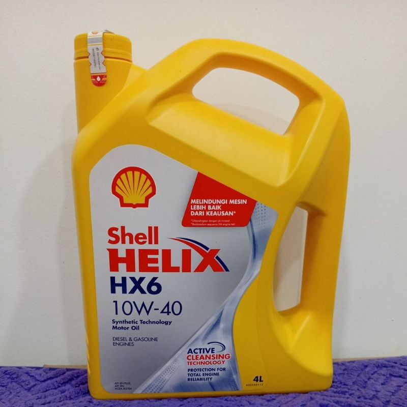 PELUMAS OLI SHELL HELIX HX6 4L OLI SHEL HELIX HX6 4 LITER GALON