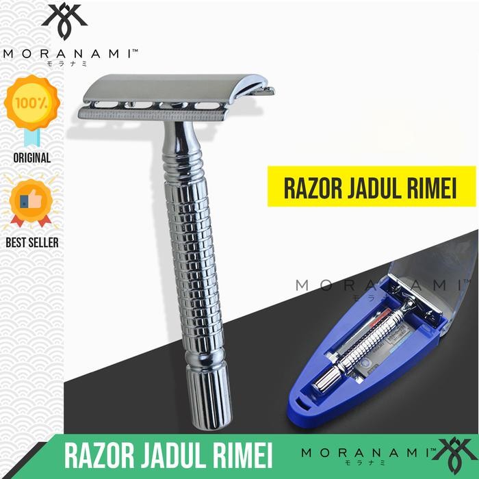 Pisau Cukur Jenggot Cukur Kumis Razor Stainless Isi Silet Rimei - RAZOR RIMEI