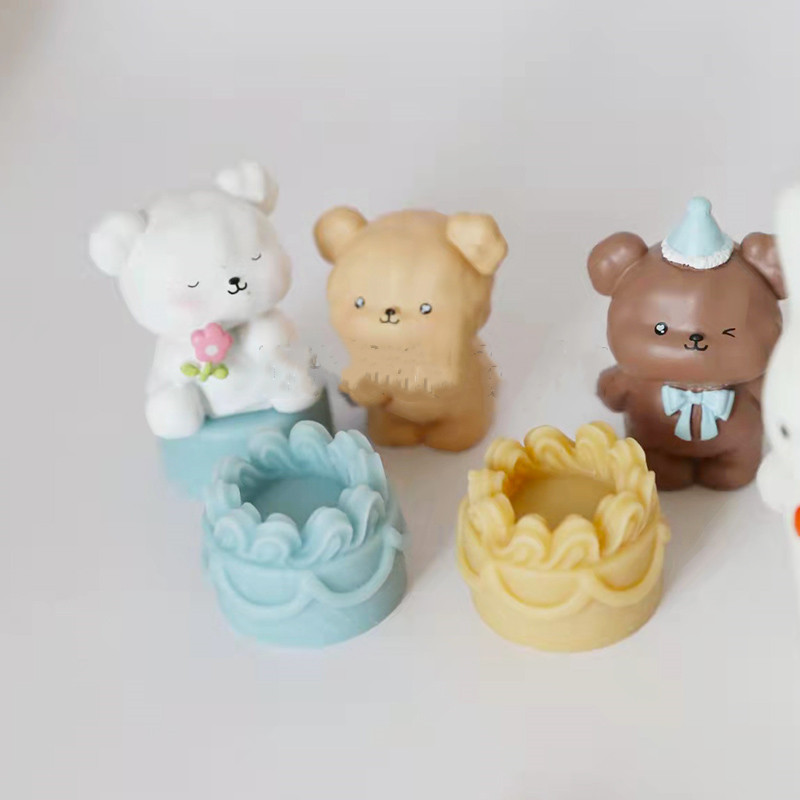 

3D Cup Cake Silicone Candle Mold Ice Cream Chocolate Moulds DIY Plaster Craft Aromatherapy Gypsum Mould Soap Making Home Decor