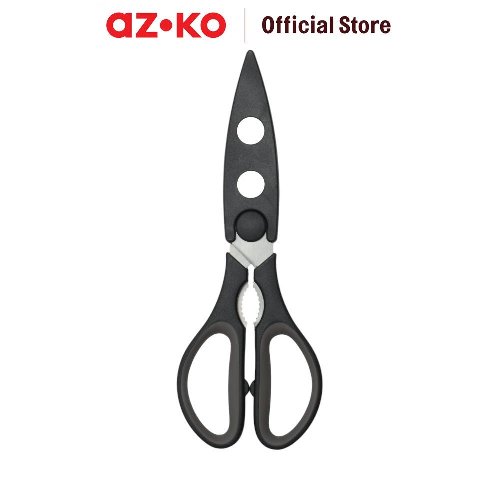 AZKO Culinart Gunting Dapur Dengan Cover Ap - Hitam Kitchen Scissors Food Grade Alat Pemotong Makana
