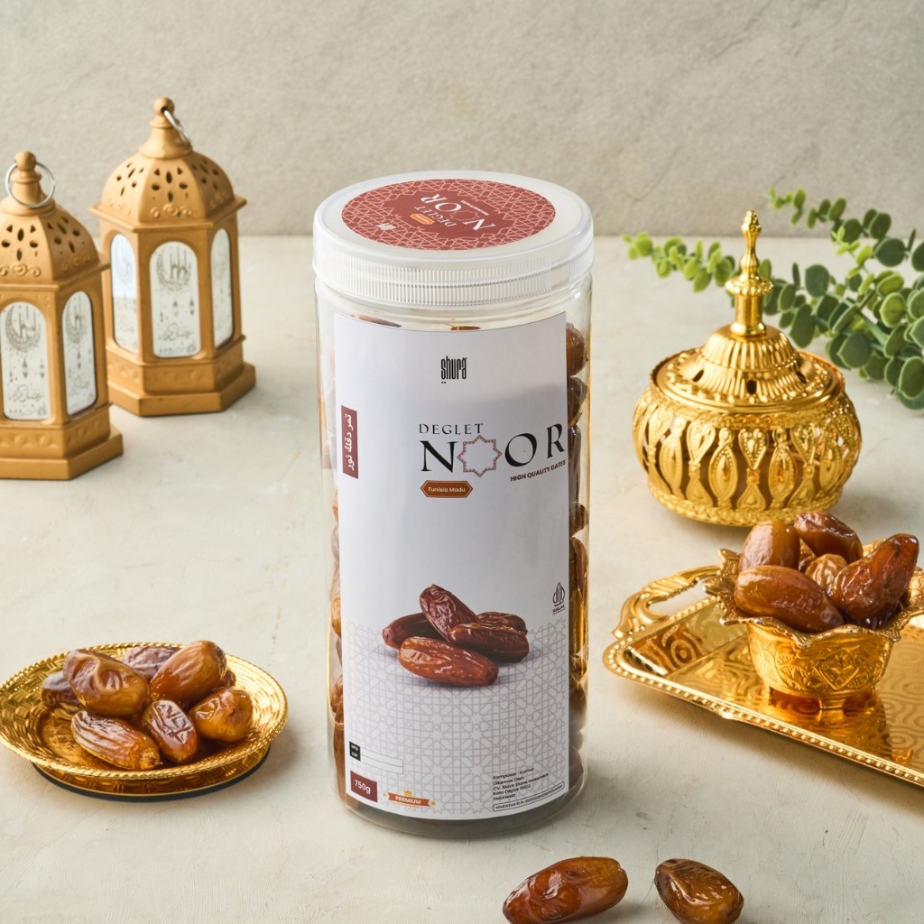 

Shura Kurma Deglet Noor Tunisia 750gr Toples Premium Original High Quality