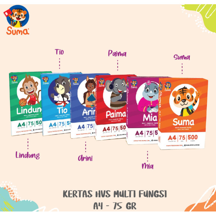 

Kertas HVS A4 75gr SUMA/Kertas Print & Fotocopy/HVS Putih