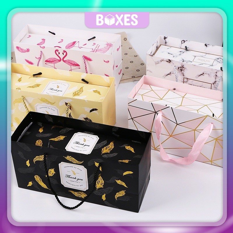 

Paper bag Box Set / Souvenir Tas kue / Kemasan kado ulang tahun / Box Kado / Gift Box | AA30 - BC17