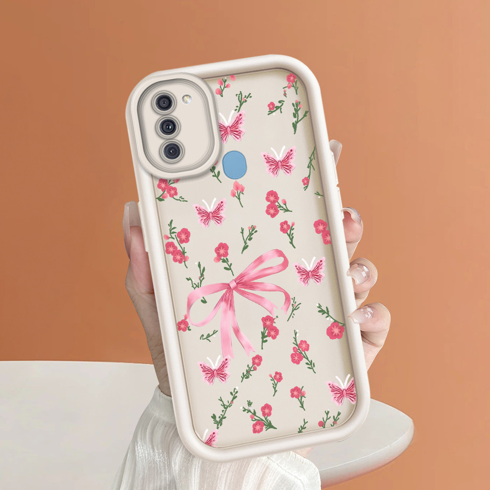 Compitable With Samsung A11 M11 Untuk Hp Casing Softcase Mode Handphone Bow Flower 4873 Phone Case S