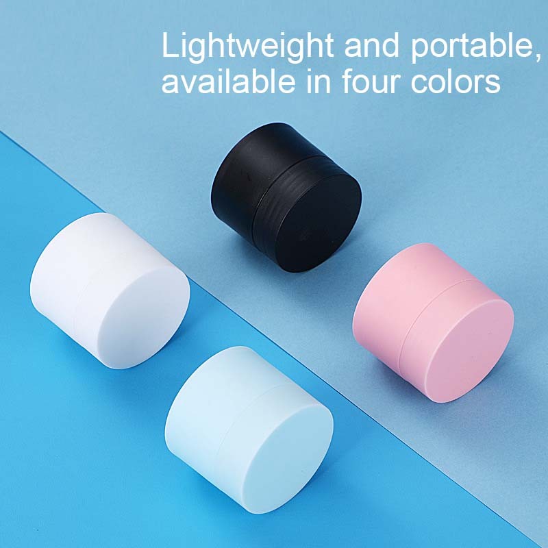 Botol Pengganti Krim Wajah Frosted Bulat Botol Pengganti Plastik Portabel Botol Pengganti Kosmetik