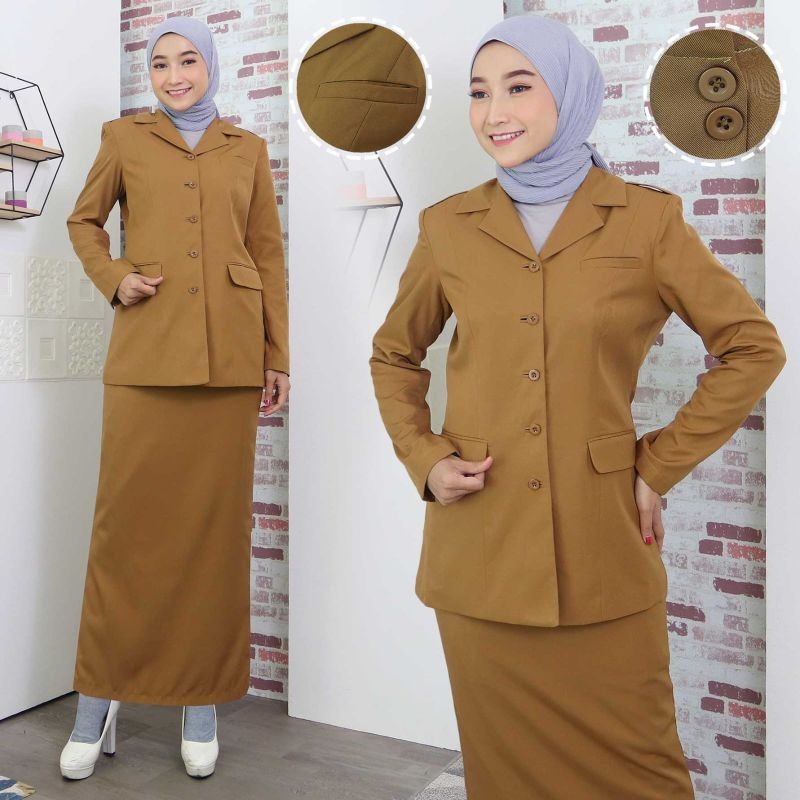 Seragam Pemda Muda / Seragam Khaki Muda / Seragam Pemda Terang / Baju Pemda Muda / Baju PNS Muda / K