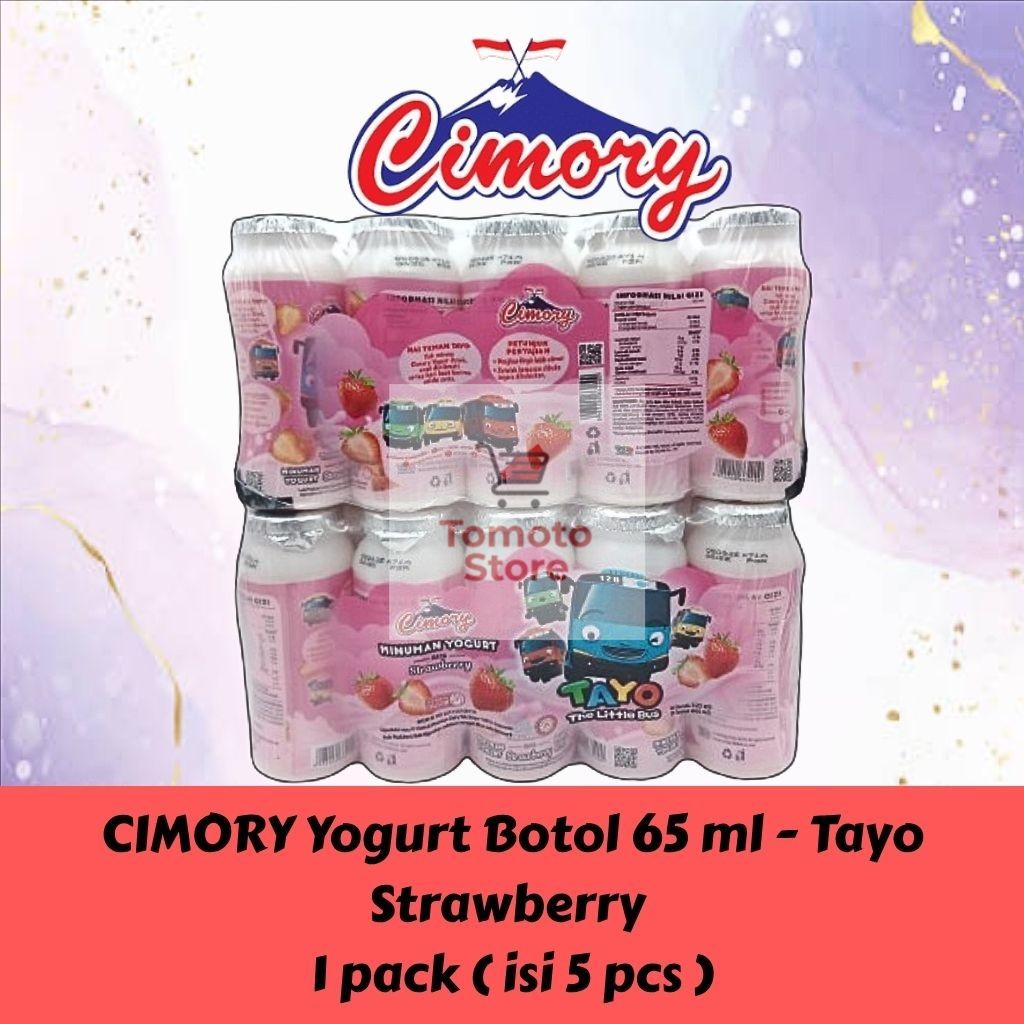 

✨ TOMOTOSTORE ✨ CIMORY Yogurt Botol 65 ml - Tayo Strawberry | 1 pack ( isi 5 pcs )