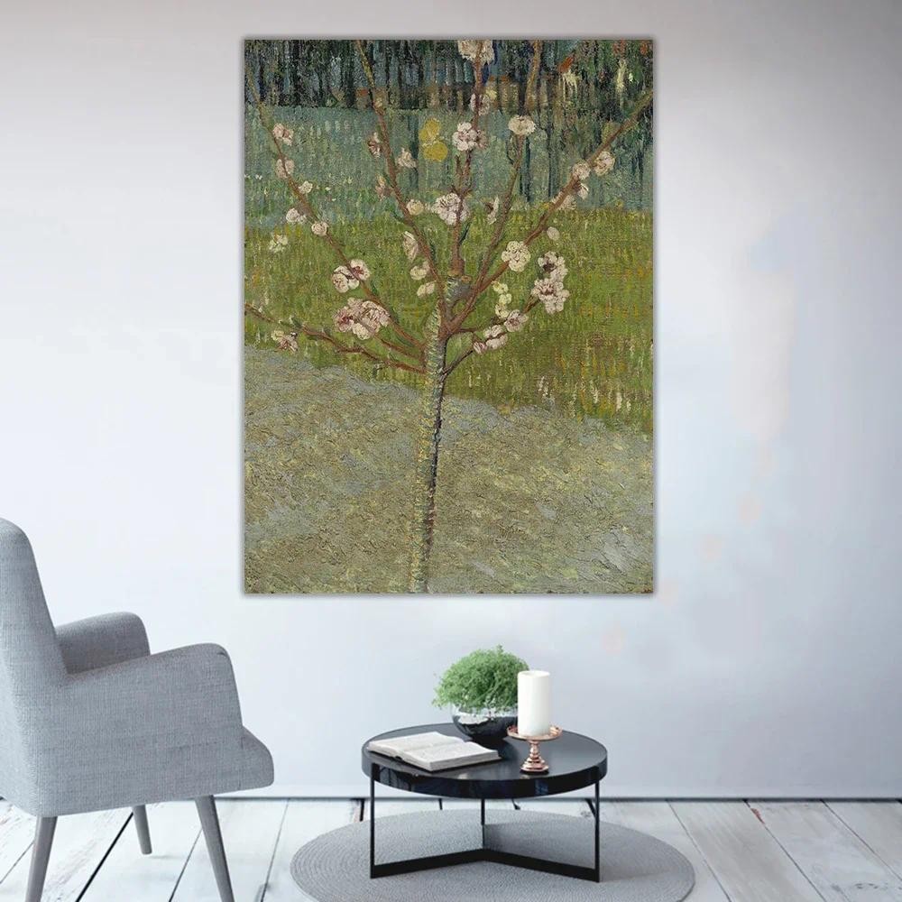 

Van Gogh " Almond Tree in Blossom"Canvas Oil Painting Aesthetic Artwork Picture Print Poster Wall Decor Home Interior Decoration