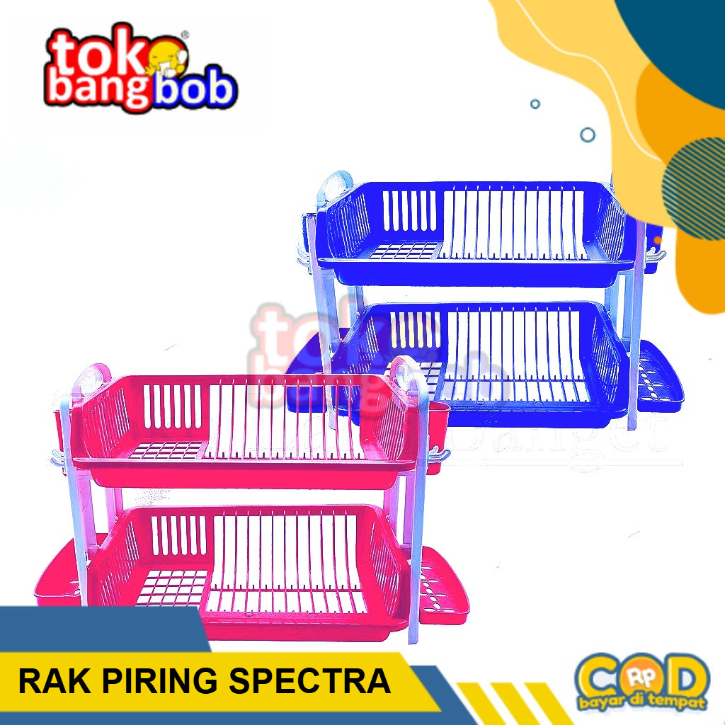 Rak Piring Spectra / Penyimpanan Piring Rapih / Rak Piring Modern & Minimalis 2 Susun