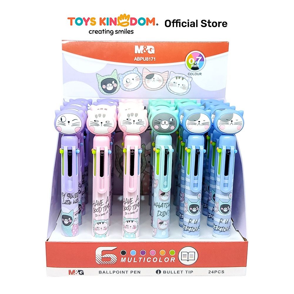 

Toys Kingdom M&G 0.7 mm Pulpen Ballpoint 6 Warna So Many Cats Random Pena Ballpoint Pen Bolpoin Alat Tulis