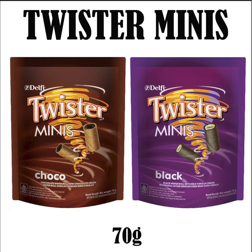 

TT - Delfi Twister Mini Wafer Roll 70gr Black Vanilla & Chocolate