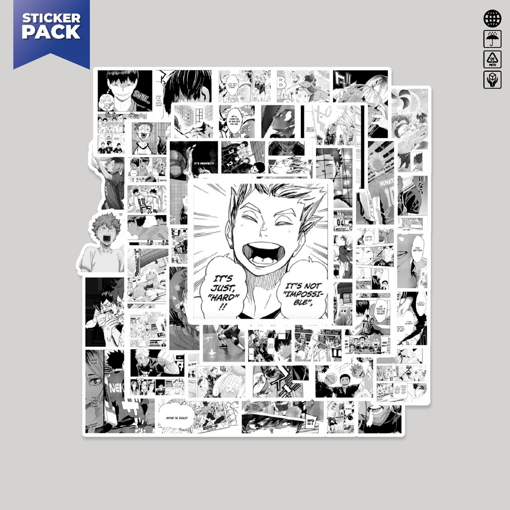

[100PCS]Stiker Pack Stiker Anime Komik Haikyuu!! Aesthetic Vinyl Anti Air Dekorasi Sticker Laptop Buku Journal Koper Helm Casing HP Gitar Helm Skateboard