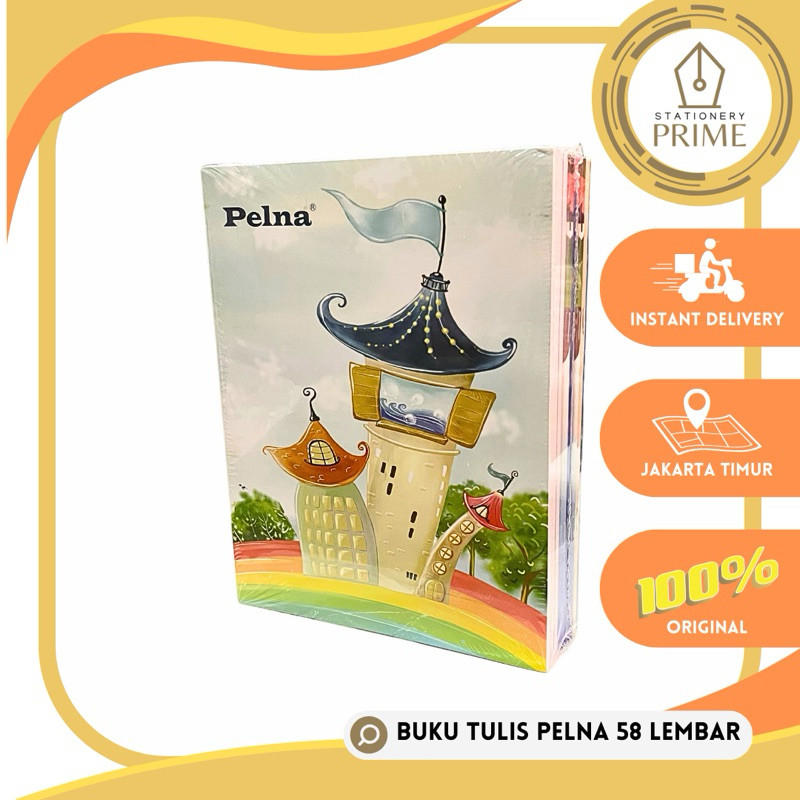 

Buku Tulis PELNA 58 Lembar ( 1 Pack isi 10 Buku )