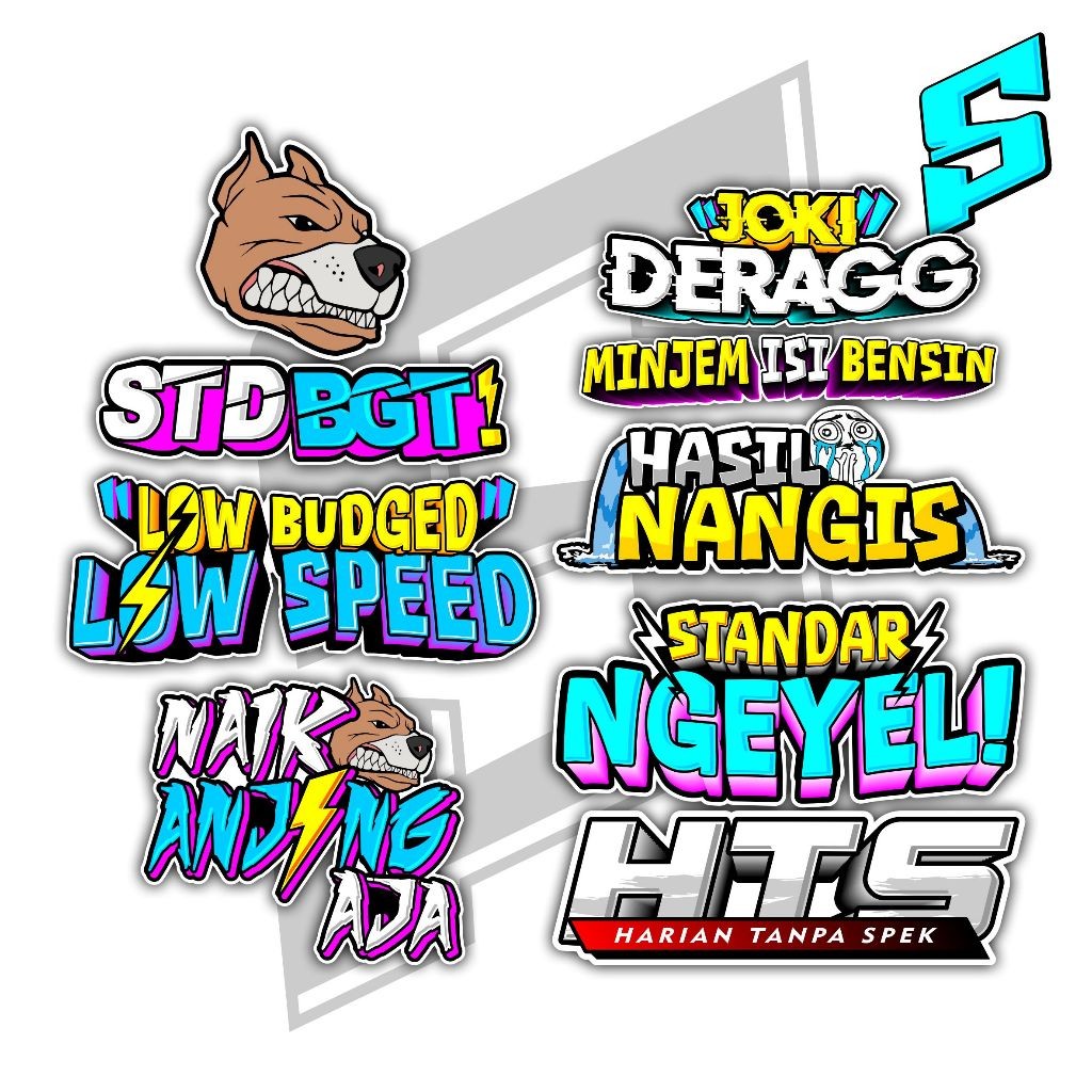 

STIKER PACK ISI 8 STANDAR NGEYEL LOW BUDGED LOW SPEED JOKI DERAGG HTS