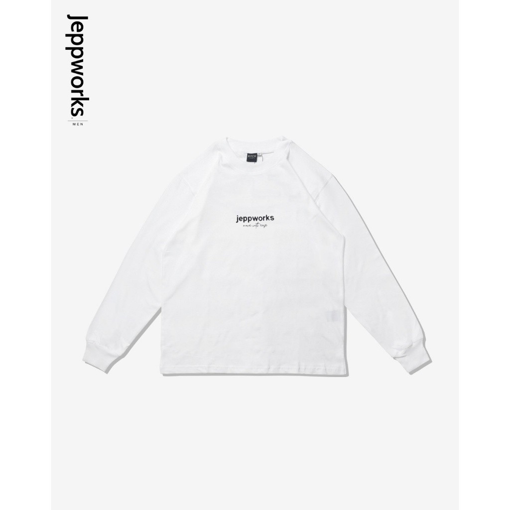 Jeppworks Tshirt Kaos Long Sleeve 20s - Putih Netral