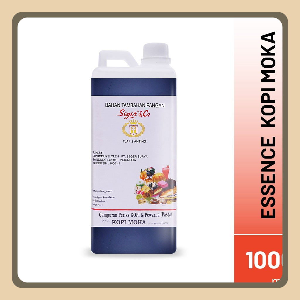 

Seger & Co Kopi Moka Essence Pasta Perisa Makanan 1 Liter | Bahan Tambahan Pangan Makanan & Minuman Halal Food Grade