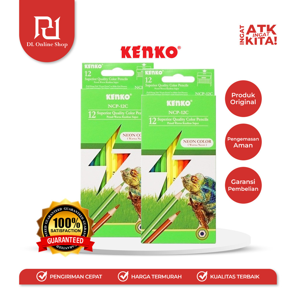

KENKO 12 PENSIL WARNA NEON/ NEON COLOR PENCIL NCP-12C (1SET)