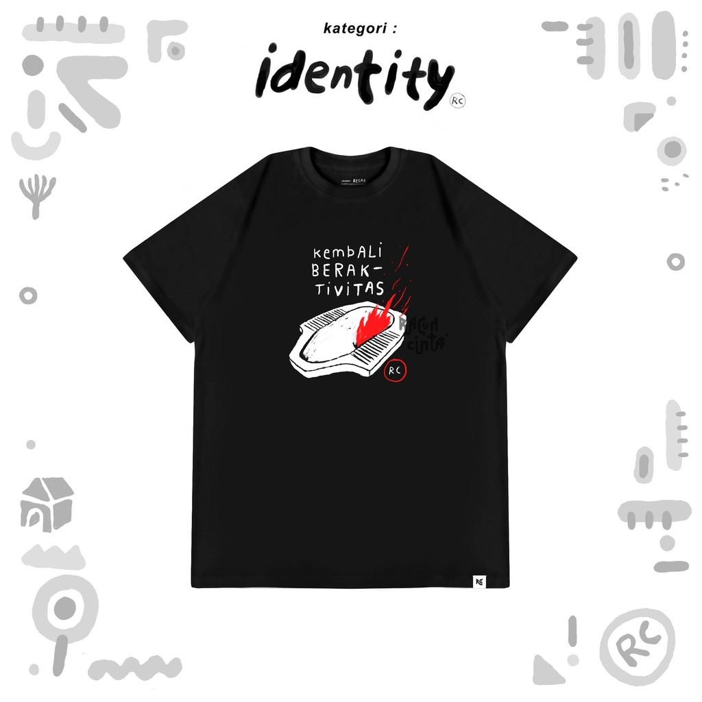 racun cinta - Kaos Kehidupan Hitam Pria | T shirt Graphic