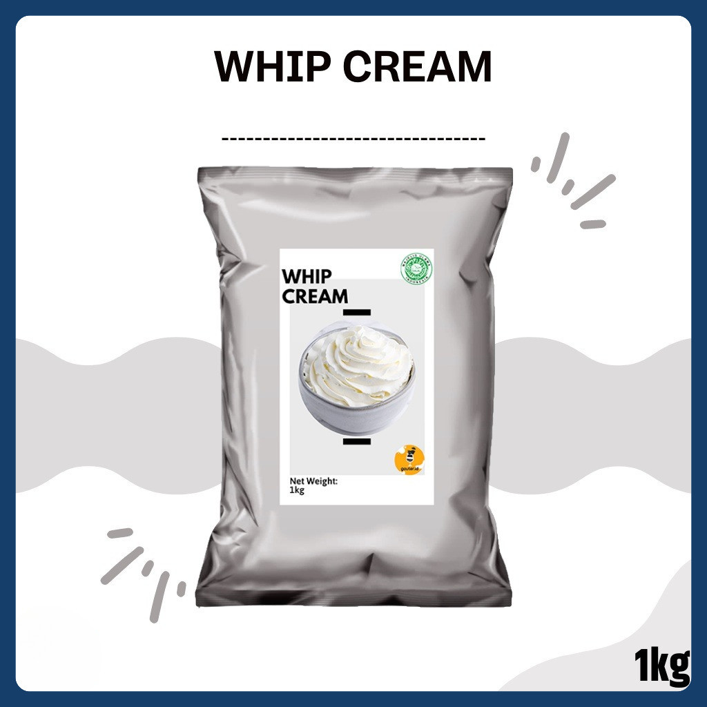 

WHIP CREAM TOPPING 1KG / BUBUK WHIP CREAM / WHIPPED CREAM POWDER / WHIPPING CREAM TOPPING
