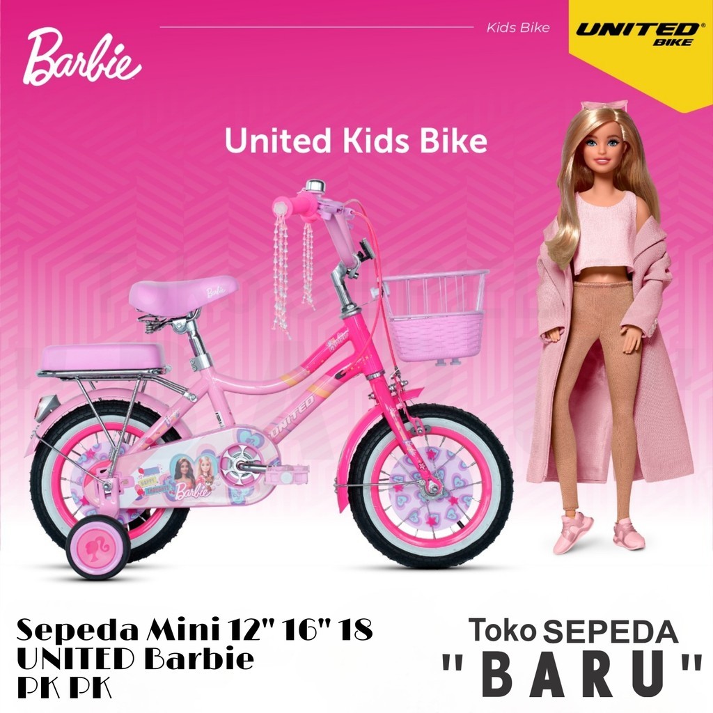 TB - Sepeda Mini UNITED BARBIE Ukuran 12 16 18 Inch