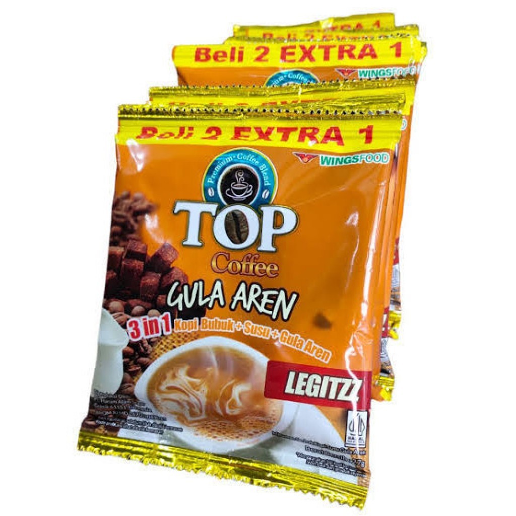 

[Kopi] TOP Coffee Gula Aren Tubruk Legitzz Sachet 27gr | Isi 3 Sachet