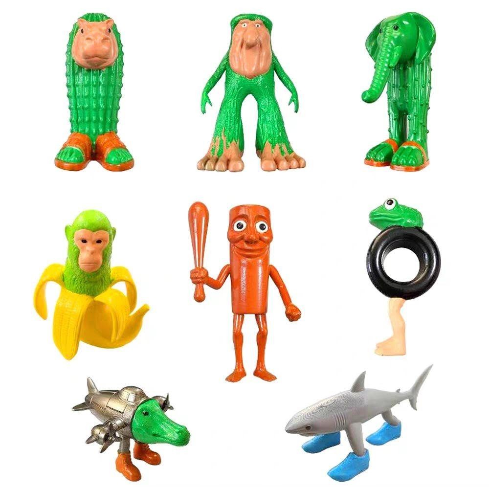 Mainan Action Figure Anomali Brainrot Tung Tung Sahur Tralalelo Tralala Bombardilo Crocodilo Karakte