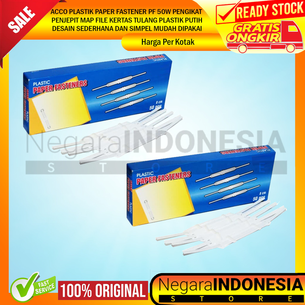 

JK Acco Paper Fastener Pf 50w Plastik Menawarkan Solusi Praktis Mengikat Dokumen Penjepit Plastik Putih Susu Tahan Lama Kuat Mudah Digunakan Map File Kertas Arsip Folder RFA Rumah Kantor Sekolah Isi 50 Pcs