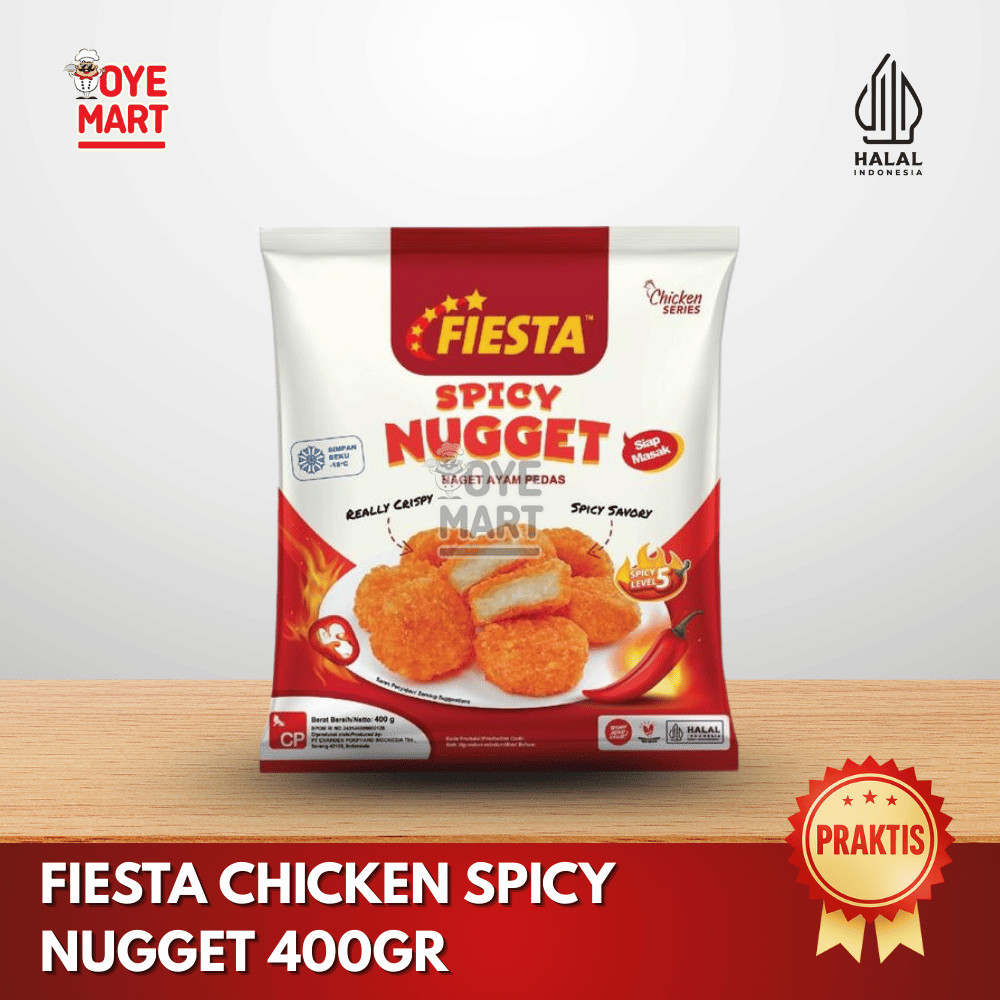 

FIESTA CHICKEN SPICY NUGGET 400GR / NAGET PEDAS