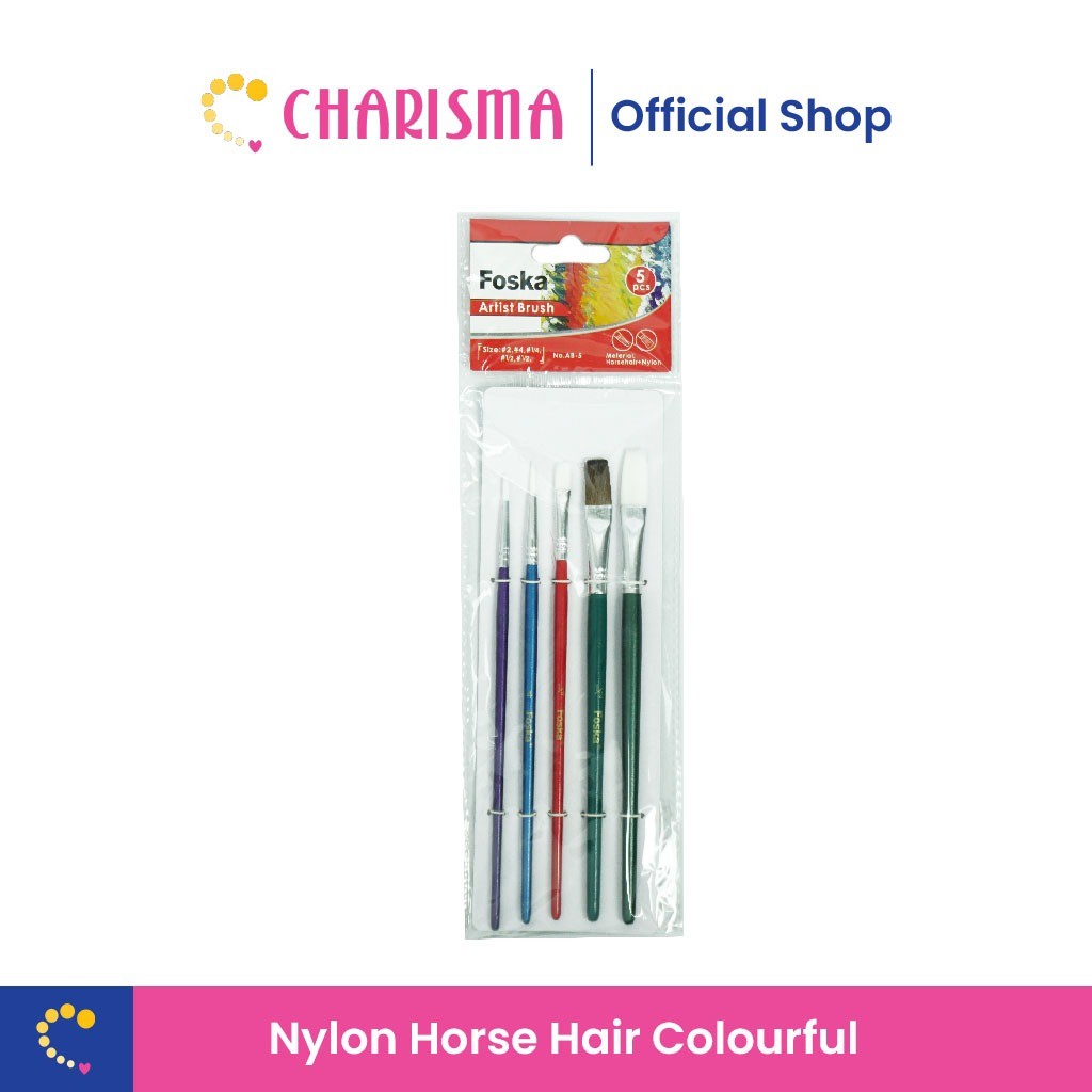 

Charisma Artist Brush Horse Hair Nylon - Foska Kuas Lukis Gambar - AB-5