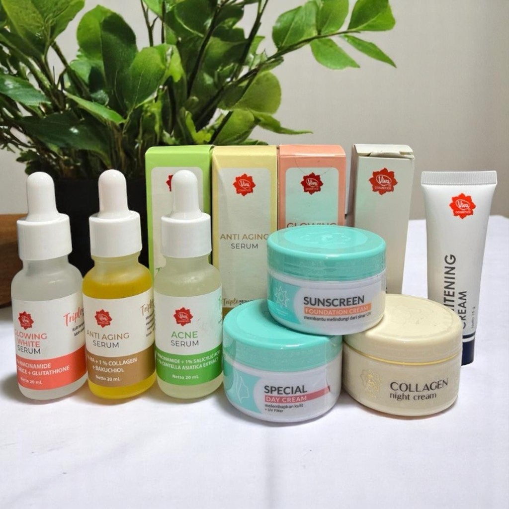 VIVA Paket Anti Flek Noda Hitam | Paket Flek Glowing Serum Viva | Paket Perawatan Skincare Glowing