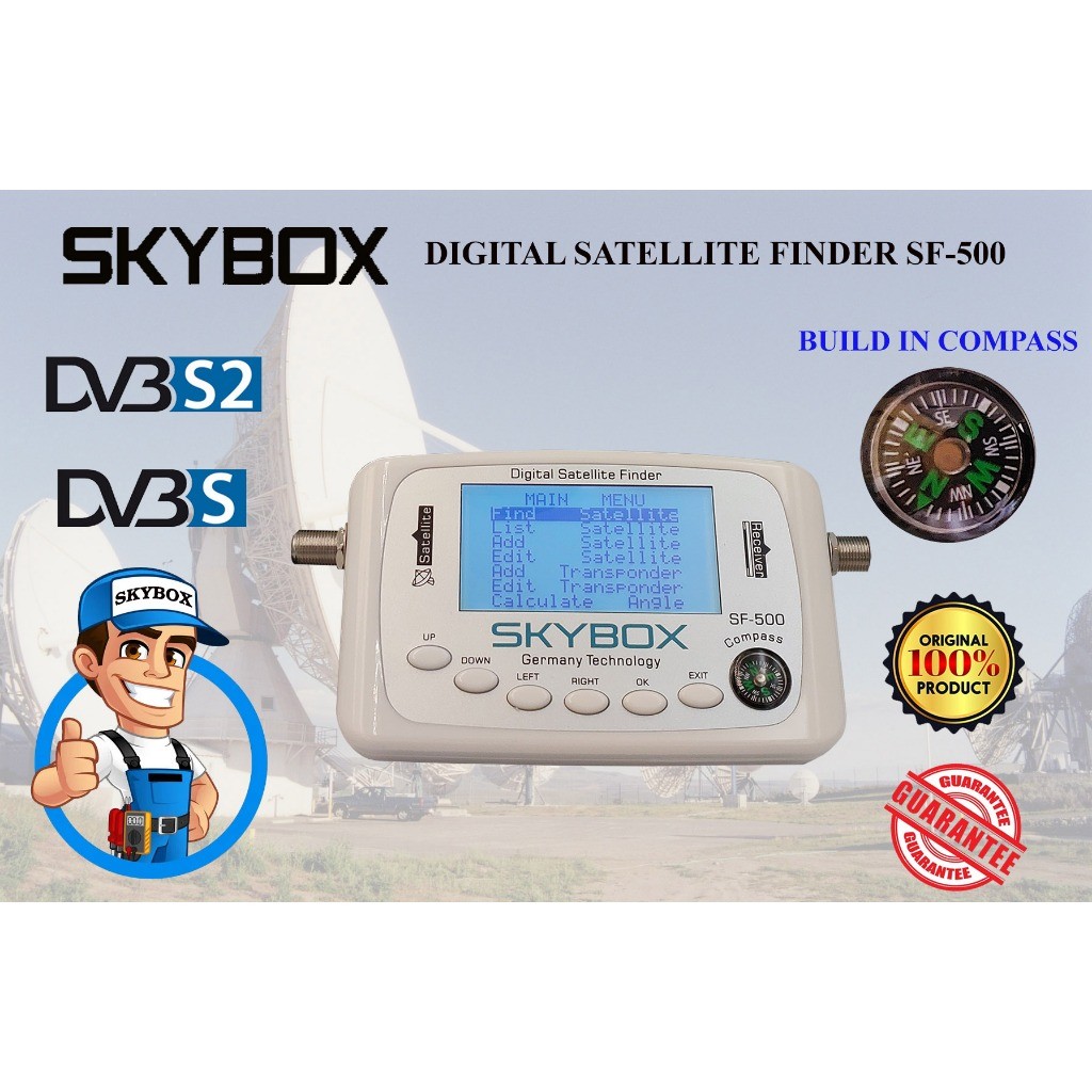 SATFINDER SKYBOX SF500 DIGITAL SATELITE FINDER METER DIGITAL SF-500 SKYBOX Hemat