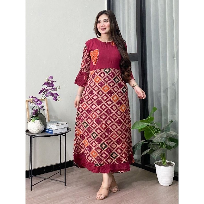 Daster Maura Daster Maura Batik Daster Standar Lengan Panjang Daster Daster Kekinian