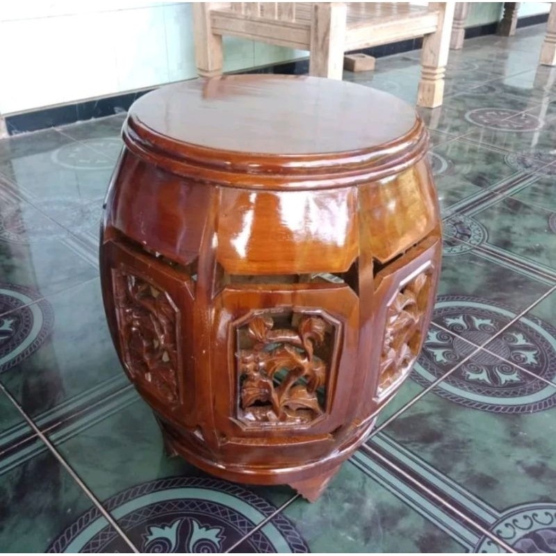 Kursi Gendang Kayu Jati / Kursi kendang mentah / kursi teras