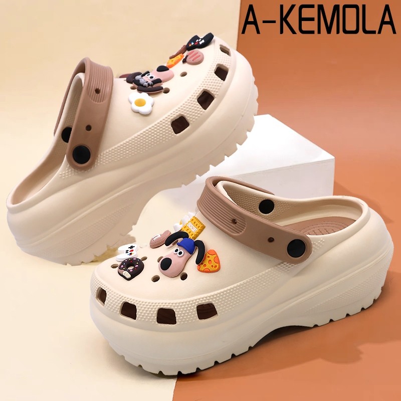 Sandal Kodok Wanita Dewasa Platform Tinggi 8cm Sandal Jelly Baim Wedges Sepatu Baim Fuji