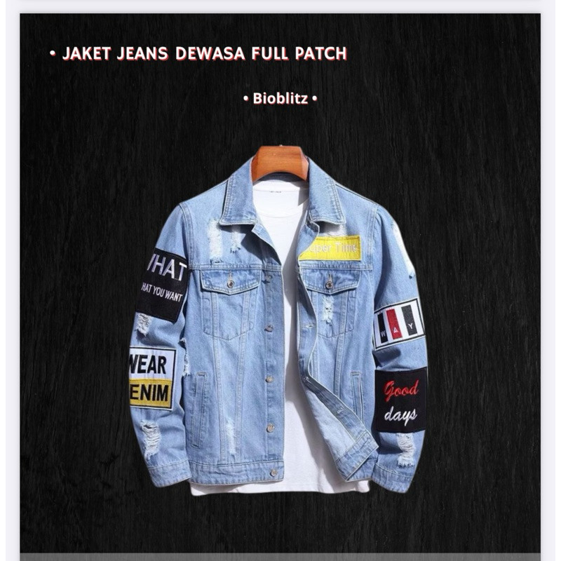 Jaket Jeans Bioblitz Scrub Sobek Full Pract M-XL