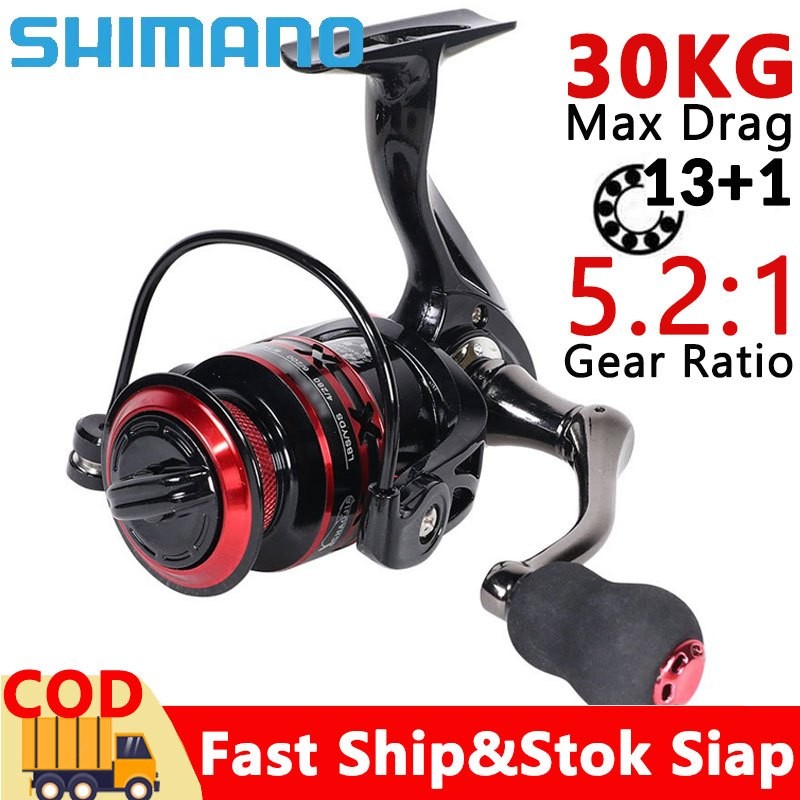 【COD】SHIMANO Coralov Reel Pancing NX2000-7000 Max Drag 30KG Kail Pancing Reel Pancing Murah Kuat Pow