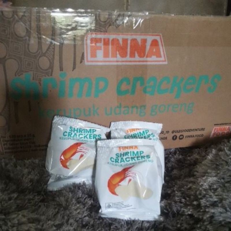 

KERUPUK Udang FINNA GORENG : 1 KARTON isi 120 pc @10gr shirmp crackers fina untuk makanan kotakan TERMURAH