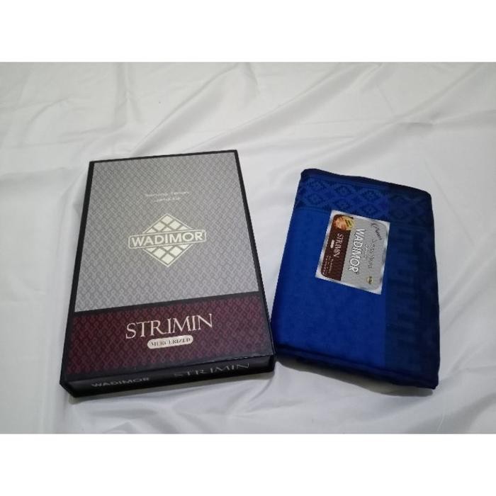 sarung wadimor strimin polos warna doby Dewasa Kombinasi - Biru