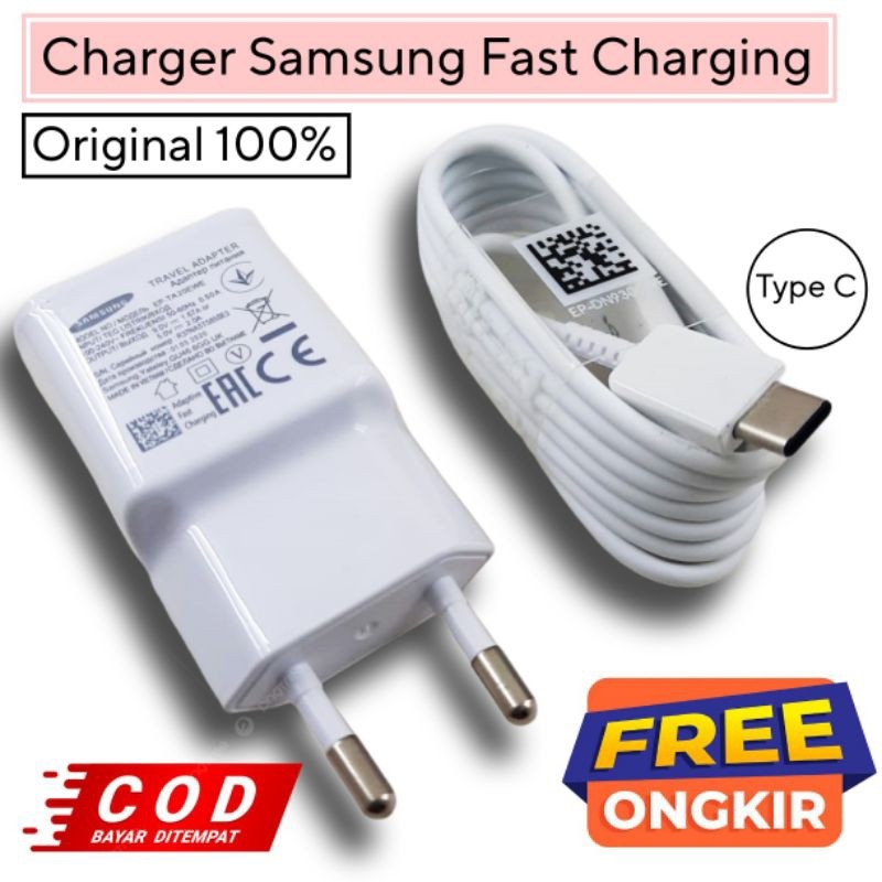 Charger Samsung Fast Charging Type C Original 100% Casan Carjer Cas Hp A12 A03s A21 A22 A23 A31 Ori