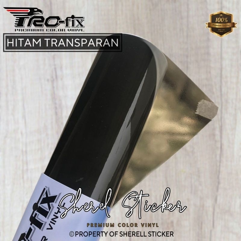 BROKSHOP (HARGA 1 ROLL) skotlet profix hitam transparan P 15meter x L 45cm